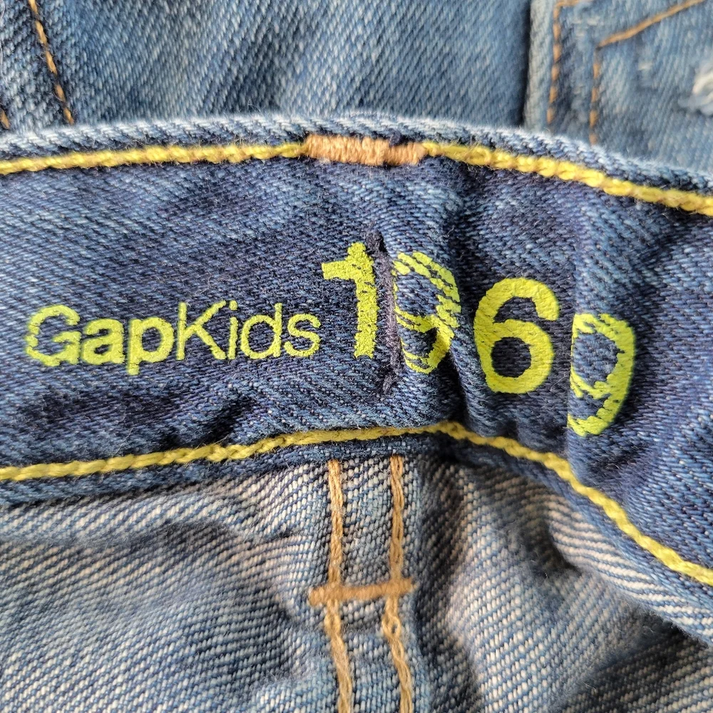 Gap Kids 1969 Straight Distressed Denim Jeans Blue‎ 14 R
